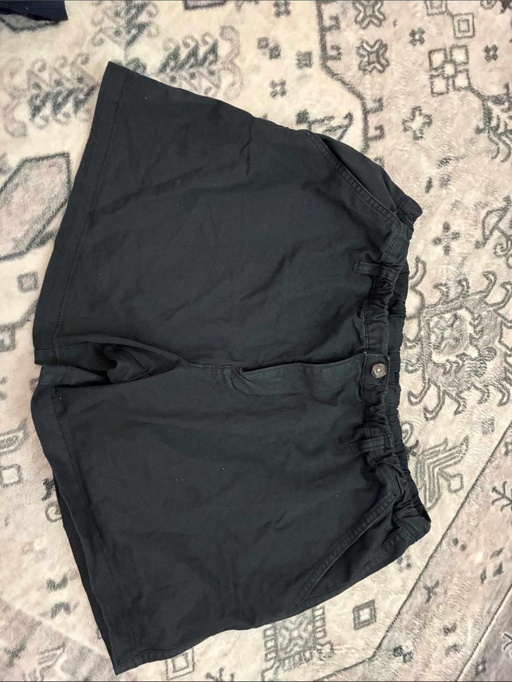 High-Waist Black Women’s Paperbag Shorts